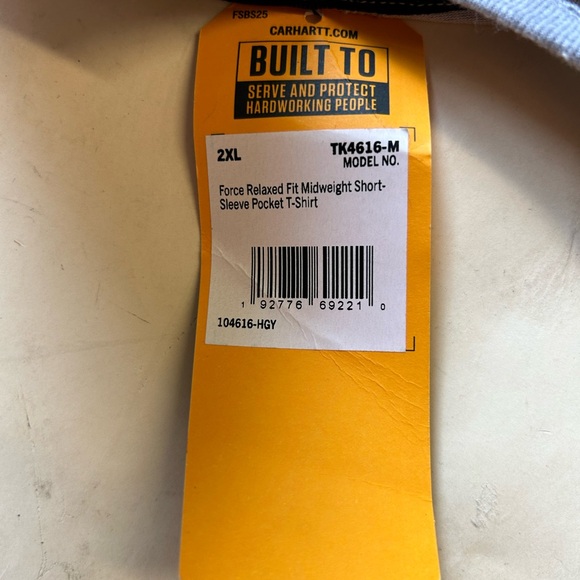 Carhartt Force relaxed fit short sleeve crew neck T-shirt, new with tags - Picture 4 of 9